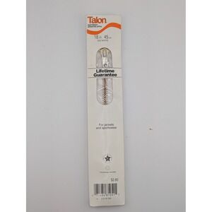 Vintage Talon Heavyweight Separating Metal Zipper 18 in. White Style 512 NOS‎